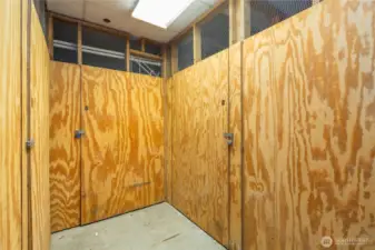 The large storage locker is about 5.5'x7.5'.