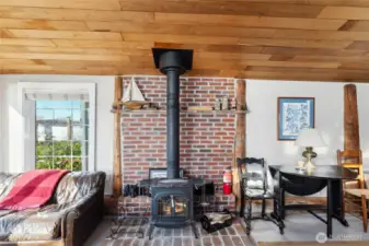 Wood stove keeps you cozy on those stormy winter nights.  Bath off of main hallway.