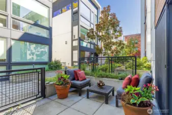 Private back patio