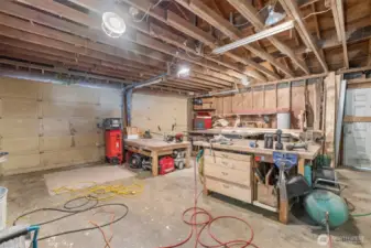 Detached garage provides space for your hobbies: woodworking anyone?