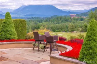 This portion of the slate patio is accessed through the primary bedroom and as you can see, no words are necessary to explain the views from here as well. Morning coffee with a view, check!