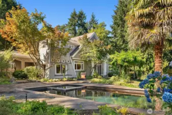 Backyard with pool
