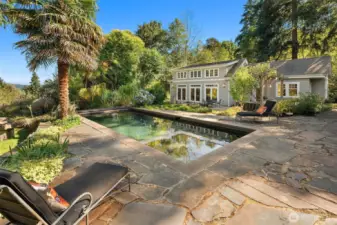 Pool and guest poolhouse