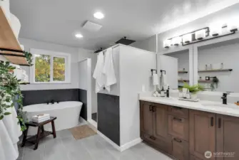 Spa like primary bath will make you feel pampered every day of the week. Enjoy heated floors, double shower and handsome fixtures throughout.