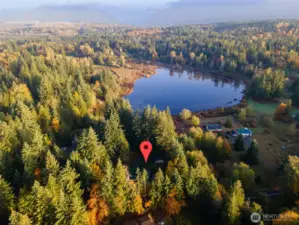 Just steps away from Lake Francis.