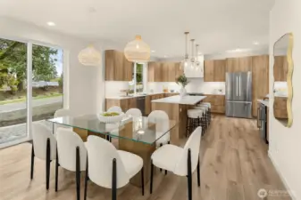 Clean lines, natural light, and an easy connection from living to dining.