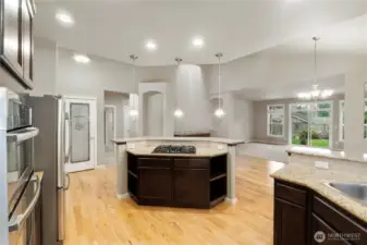 Well-appointed kitchen designed for functionality and connection to living areas