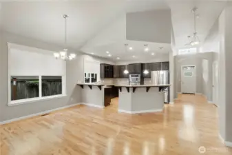 Open-concept layout enhances flow throughout this inviting rambler home