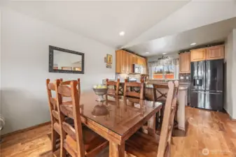 Dining in the great room space