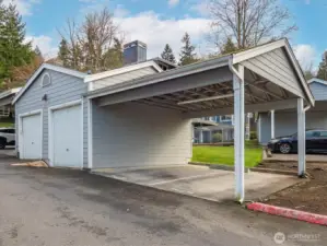 Assigned covered parking spot.