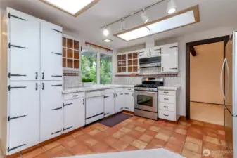 Kitchen with cute cabinets