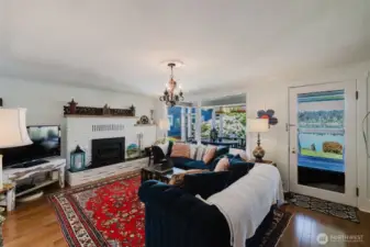 Cozy Wood Fireplace with Fan