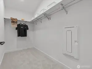 Generous walk-in closet