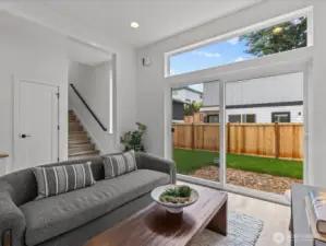 Great lower level flex space for rec area or 4th bedroom with sliders to back yard