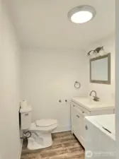 1/2 bath with laundry