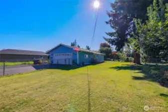 Home sits on close to a 1/4 acre, in a mostly fenced yard.