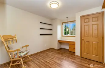 Bedroom #2 with built in desk.