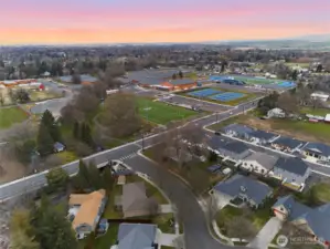Aerial View of home and neighborhood