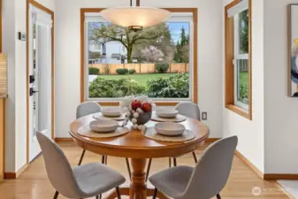 Kitchen nook overlooking the large