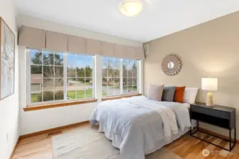 Bedroom 3 w/ engineered hardwoods.