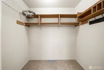 Walk-in closet located in the primary.