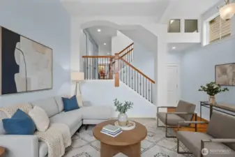 Photo with virtual staging -a gorgeous space for next level elegant living!