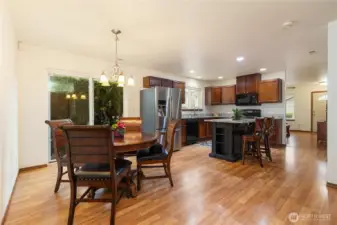 Dining area just off the kitchen