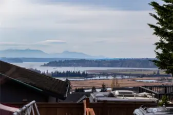 The beautiful Sound and Mountain view from the back of this home