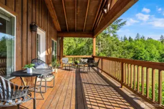 Huge, western view deck at CareTaker's house.