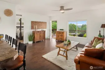 CareTaker House Living Room and eat-in Kitchen.
