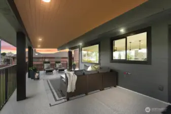 Huge wrap around deck for relaxing outside.