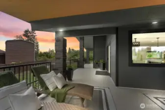 Huge deck that wraps around the home.  Secluded areas for your BBQ's, etc.