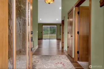 The entrance to the main house. Super heavy and intricate (expensive) door leads you to your foyer.