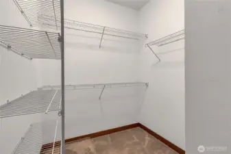 primary bedroom walk in closet for ADU