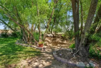 A natural pond area is ready to be finished