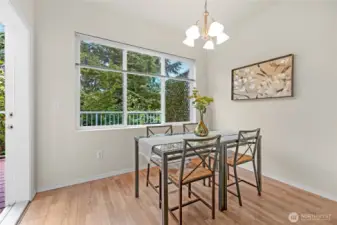 Dining option opening to the rear deck…