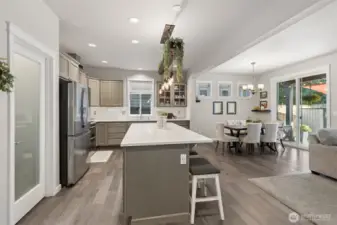 Quartz countertops and full backsplash