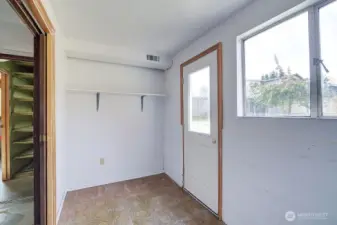 ENTRY TO BACKYARD FROM BASEMENT