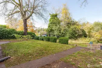 Raspberry bushes and mature landscaping just waiting for springtime!