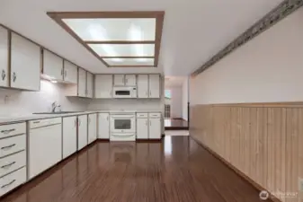 Spacious kitchen with eating area