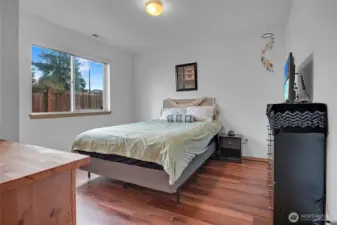 Another view of the lower level bedroom.