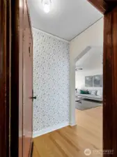 Top floor unit with a welcoming entry.