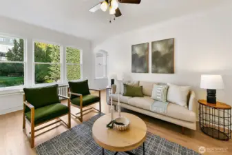 Spacious living room; this can hold more furnishings as desired.