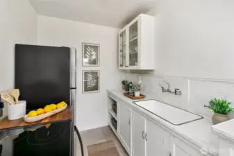 Kitchen has been recently refreshed.