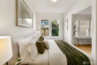 Bedroom; not a huge space but good to have a separate room in this price point. Alternatively, the bed could be elsewhere and this could be a study or large closet.