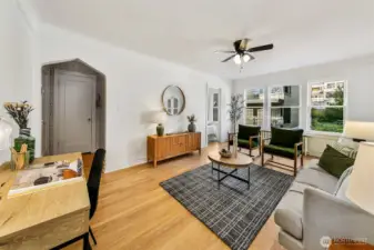 Big living room also has a spacious walk-in closet (not shown).
