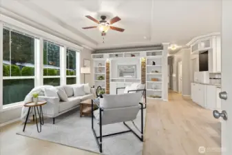 Open floor plan. Lots of windows allow for natural light