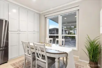 Eating space off kitchen