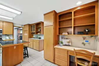 The chef might employ and enjoy a work space to tweak and organize recipes and prepare grocery lists.