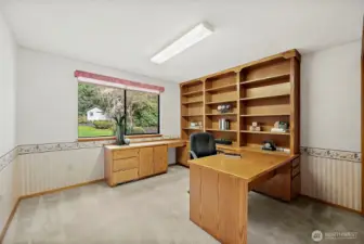 This 2nd bedroom on the main floor is currently set up as an office.  And somehow it just feels notably comfortable.  We invite you to visit and see if you agree.